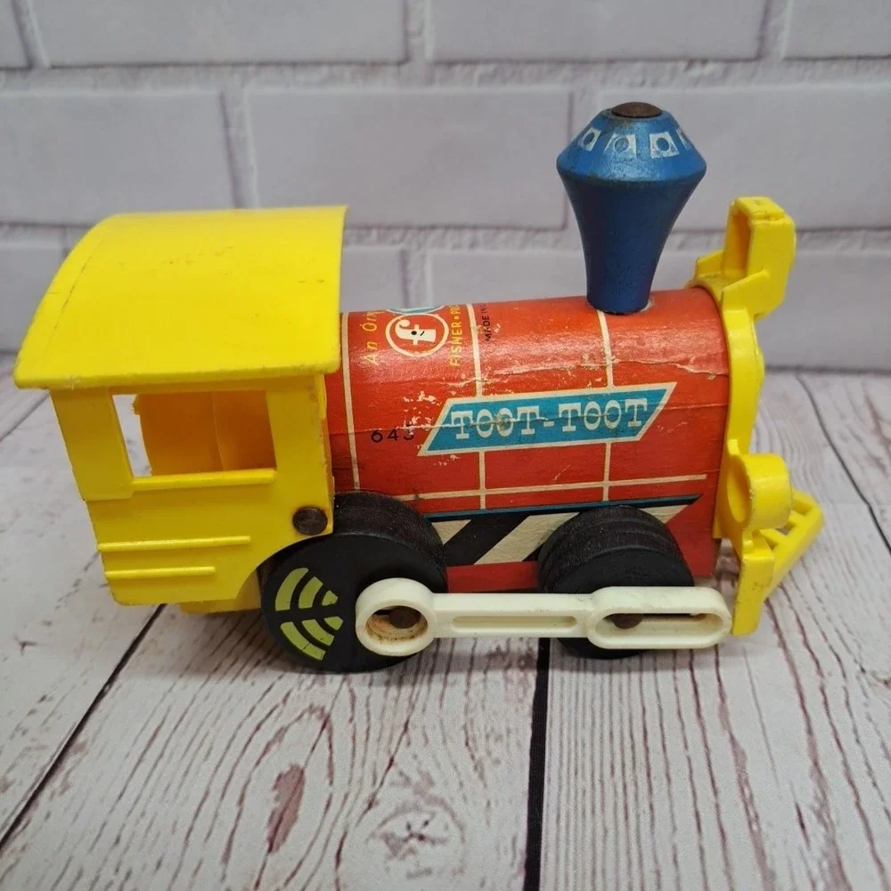 VTG Fisher Price Toot Toot Train 1964, Lot Of 3